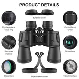 RONHAN Binoculars for Adults High Powered, Military Compact HD Professional/Daily Waterproof 20x50 Binoculars for Bird Watching Travel Hunting Football Games Stargazing with Carrying Case & Strap RONHAN