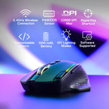 Wireless Gamer Mouse w/Rapid Fire Key, 8 Macro Buttons, 45-Hour Reliable Power
