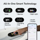 Woddle Multifunctional Smart Baby Changing Pad with Medical Grade Scale for Critical Weight Monitoring + AI App, Noise Machine, Warmer, Night Light, Touchscreen Tracker, All-in-One