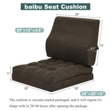 baibu Memory Foam Recliner Cushions with Lumbar Support Pillow Set for Elderly