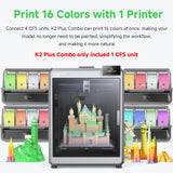 Creality K2 Plus Combo 3D Printer, Multicolor Printing Machine with 16 Colors, 600mm/s High-Speed Printing