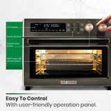 Infrared Heating Air Fryer Toaster Oven, Extra Large Countertop Convection Oven 10-in-1 Combo | Black Matte Stainless Steel VAL CUCINA