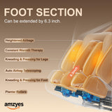 Amzyes 4D Massage Chair Full Body, 20 Modes Zero Gravity Massage Chair with 53.15 Inches SL Track, Foot Massage, Neck and Shoulder Massage, Shiatsu, Bluetooth Speaker, Home, Beige