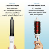 BONDIBOOST Infrared Thermal Brush, Heated Thermal Round Brush for Smooth + Shiny Hair, Dry Hair Styling for Instant Volume, Less Hair Breakage + Minimizes Snags, Frizz-Free