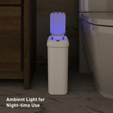 EKO Automatic Bathroom Trash Can with Lid, 2.6 Gallon Slim Touchless Garbage Can