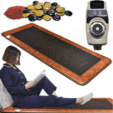 ICEMOB Full Body Massage Mat with Heat,50X150cm Far Infrared Jade Amethyst Heat Stone Mat,Germanium Infrared Pad,Adjustable Temperature,for Office,Home,Travel