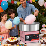 ROVSUN 15 Inch Cotton Candy Machine, Candy Floss Maker Electric Cotton Candy Maker w/Cover Stainless Steel Bowl & Sugar Scoop for Home Commercial Party Carnival Birthday
