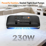 Newise 85Kpa Vacuum Sealer Machine - Kitchen Gifts, 10-in-1 Full Automatic Food Saver with Easy-Lock Handle, Built-in Cutter & Roll Storage for Dry/Moist Foods, Includes Bags & External Hose