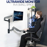 VIVO Ultrawide Wall Mount with Tray, Up to 49 in Screens, MOUNT-V120KB35C