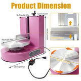 Cake Cream Spreading Machine, 4-12in Automatic Birthday Cake Frosting Coating Smearing Machine, 110V 200W Electric Cakes Decorating Machine, Pink
