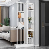 Modern Room Divider Shelf Floor to Ceiling s for Home Office & Restaurant EntHall Sto Rack BlackWhite Room Separator