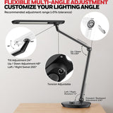 Honeywell H7 LED Desk Lamp, Sunturalux™ Architect Desk Lamp with Heavy Base