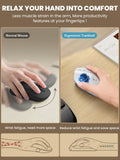 Wireless Trackball Mouse, Adjustable Angle Rechargeable Backlit-White Mouse