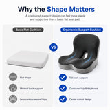OrthoBase Memory Foam Seat Cushion with Lumbar Back Support, Office Chair
