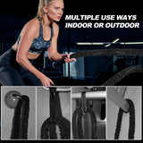 Brobantle Battle Rope 1.26 Inch Diameter,30FT Exercise Workout Ropes for Home Gym Heavy Weighted Training Rope for Working Out