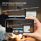 Lincrealy Led Desk Lamp with Clamp, 41" Architect Desk Lamp, 24W Ultra Bright Auto Dimming Computer Light, Eye-Caring Task Lamp for Home Office, Reading, Study, Dual Monitors, Workbench