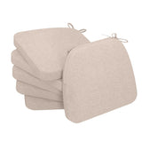 AAAAAcessories D-Shaped Chair Cushions, 2" Thick Dining Chair Pads with Ties and Removable