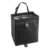 GXDRTUN Collapsible Waterproof Car Trash Bag, Universal‑Fit Black Automotive Garbage Bin, Portable Hanging Auto Waste Storage Organizer for Vehicle Interior(Single)