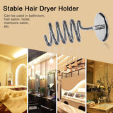 Hair Dryer Holder Countertop, Acrylic Hair Dryer Stand with Stainless Steel Base, Spiral Blow Dryer Holder Hair Tool Organizer for Bathroom, Vanity, Salon, Home