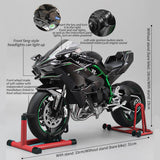 PLAYBUDDY Motorcycle Model for Adult, 1/7 Scale Motorcycle V4 Top Edition with Ignition System & Smoke Spray, for Biker