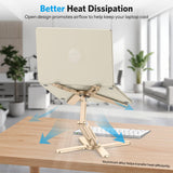 OMOTON LA10 360° Rotating Laptop Stand Riser Foldable for Desk, Gold