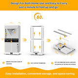 Clothes Dryer, Portable Foldable Drying Machine with Timer, Easy Carry Laundry Drying Wardrobe with Large Capacity, Electric Dryer/Rack for Home | Appartments | RV (Grey DF1)