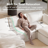 Novilla 104.3" Modular Cloud Couch, Modern Sectional Sofa with Smarts Coil® Support