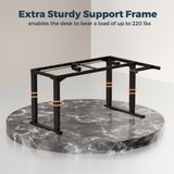 FitStand 71x43'' 4 Leg L-Shape Large Standing Desk,Electric Desk for Home