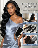 Lucklady 16A Raw Bundles Human Hair Body Wave, 4 Bundles 24 24 26 26 Inch