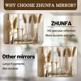 ZHUNFA 64x22 Arched Full Length Mirror Gold,Oversized Floor Standing Mirror with Rust-Resistant Aluminum Frame & Anti-Tilt Base, Modern Arched-Top Design for Bedroom, Living Room, Entryway.