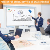 H-Qprobd Dry Erase Board for Wall 60"x40" Aluminum Presentation Magnetic Whiteboard with Long Pen Tray, Wall-Mounted White Board for School, Office and Home H-Qprobd