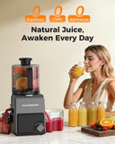 3-in-1 Cold Press Juicer Machines, 6.5" Mega Chute for Whole Fruit, Slow Masticating Juicer | Oxide Gray