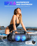 W-KING 120W Peak 70W Speakers Bluetooth Wireless, IPX6 Waterproof Portable Bluetooth Speaker Loud, Outdoor Bluetooth Speaker with Subwoofer/42H/DSP/EQ/RGB/Powerbank/MIC in, Large Party Boombox Speaker W-KING