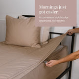 Beddy's Tan All-in-One Zipper Bedding Set - Minky Lined - King