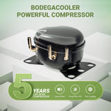 BODEGACOOLER 12 Volt Car Refrigerator, 34Quart (32L) Car Fridge Dual Zone, 12V Portable Freezer APP Control, RV Car Cooler