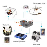 Camping Cookware Set Hard-Anodized Aluminum Foldable Backpacking Camping Pots and Frying Pans Cooking Camp yETO