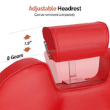 OmySalon Barber Chair Recline, Salon Chair for Hair Stylist Heavy Duty, Wide Seat 360 Degree Swivel, All Purpose Chair for Beauty Spa Barbershop Shampoo, Red