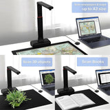 High Speed Document Camera, Portable Document Scanner with LED Fill Light