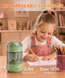 Electric Pencil Sharpener, Fully Automatic, for Classroom, Green