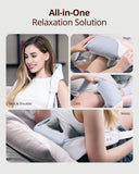 Cordless Shiatsu Neck and Back Massager with Heat, 10 Mins x 12 Use, 3 Massage Modes & 2 Intensity Levels, Mother’s Day Gift for Mom, 3D Kneading Deep Tissue, Voice Prompt for Pain Relief &Relaxation