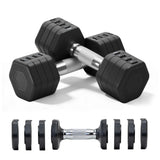 Adjustable Dumbbell Set of 2 Total 20 Lbs 4-in-1 Each 4lb 6lb 8lb 10lb 1s-Adjust Dual-Stable Free Weights for Women Men Home Gym Outdoor Workouts (black [20LBS Total])