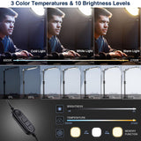 Zoom Lighting for Computer, Adjustable Desk Ring Light for Video Calls