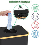 Pakusane Recycling Bin for KitcRecycling Bin for Kitchen Indoor Home, Large 26 Gallon 100L Recycle Bin with Lidhen Indoor Home, Large 26 Gallon 100L Recycle Bin with Lid Removeable Reusable Inner Bag Bottle Can Glass Waste Plastice Stickers,Black
