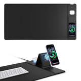 Mouse Pad with Magnetic Wireless Charger & Adjustable Phone Stand