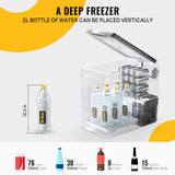 BougeRV 12V Portable Refrigerator 53 Quart Car Freezer Fridge Electric Cooler12V/24V DC 110~240Volt AC for Camping (Included: 53Qt Insulated Cover)