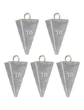 3lb Box Pyramid Fishing Sinker Weights Lead Weight Saltwalter Fishing Weights for Surf Fishing, 10oz, 5 Pack BLUEWING