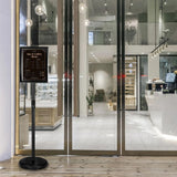 Adjustable Pedestal Poster Sign Stand with Heavy Duty for 8.5 x 11 inches (Silver） IN WHICH BAY