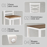 Lexicon Dining Table Set for 6 with Chairs, Wood 7 Piece Farmhouse Dining Room Table and Chairs Set of 6