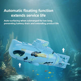 Tsiodot Mini RC Submarine Waterproof Remote Control Boat Underwater Diving Fish Tank Toy for Kids Birthday Gift（Blue）
