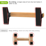 SELEWARE Wood Push up Bars Parallettes Bars Anti-Slip Handstand Bars for Calisthenics, Fitness, Floor Workouts Solid Wood with Sturdy Metal Bracket, Support 500 lbs 16 * 6.5 * 4 inch SELEWARE